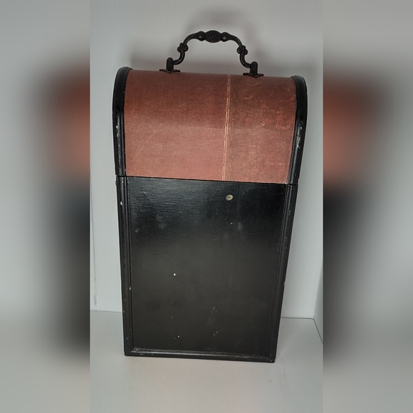 BIG JAZZ NIGHT DECORATIVE WOOD double WINE BOTTLE HOLDER BOX CARRIER STORAGE - Picture 2 of 14